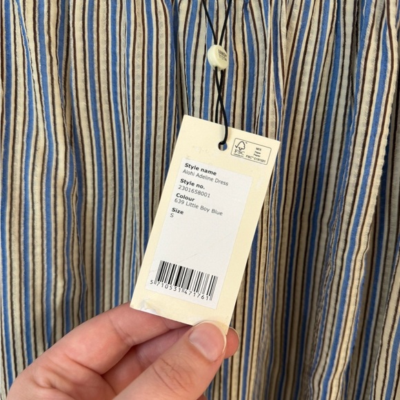 Beck Snodergaard NWT Small Alohi Adeline Sheer Striped Dress Ruffle Sundress - Picture 10 of 15